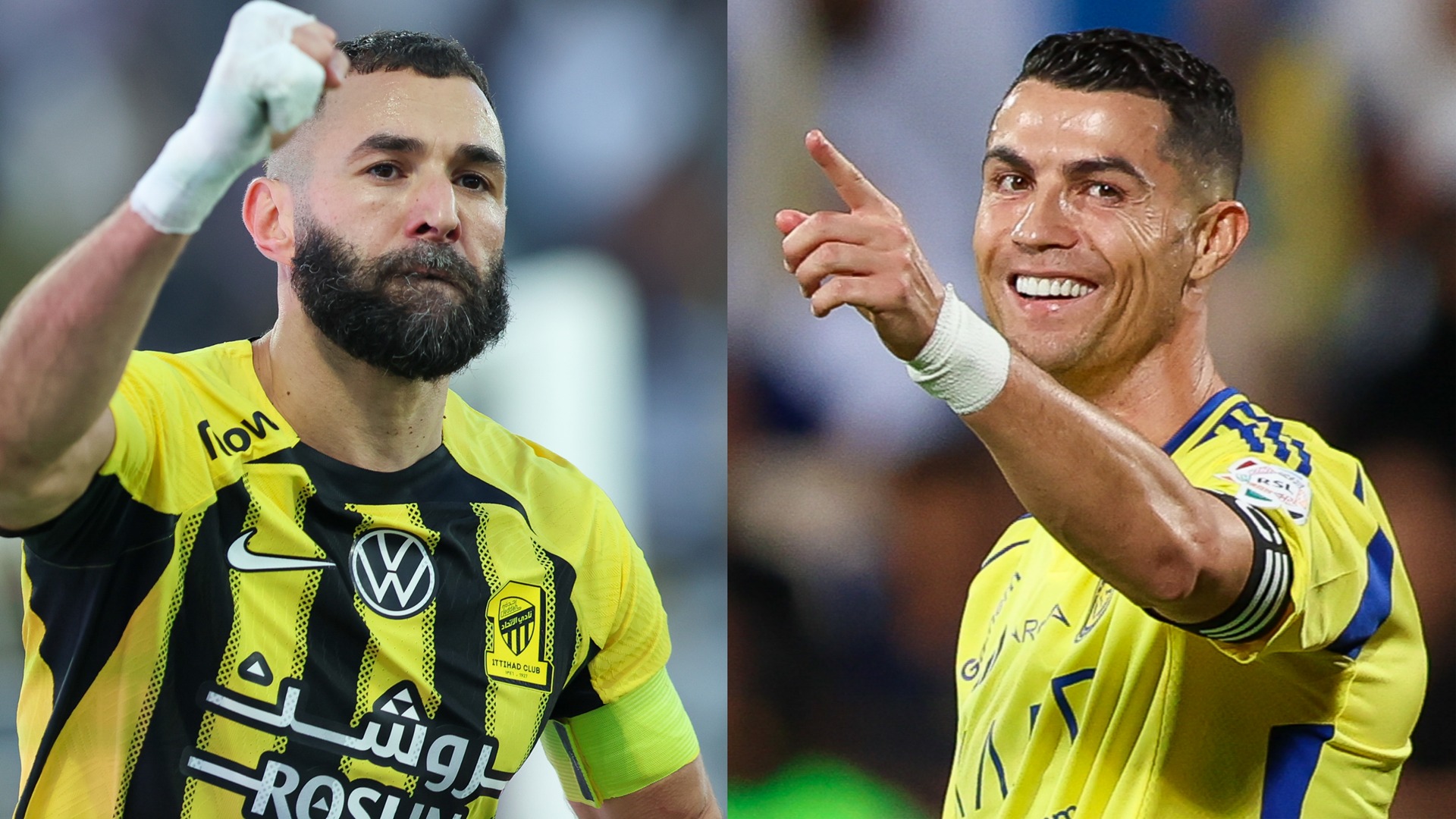 کریستیانو رونالدو و کریم بنزما در النصر و الاتحاد عربستان