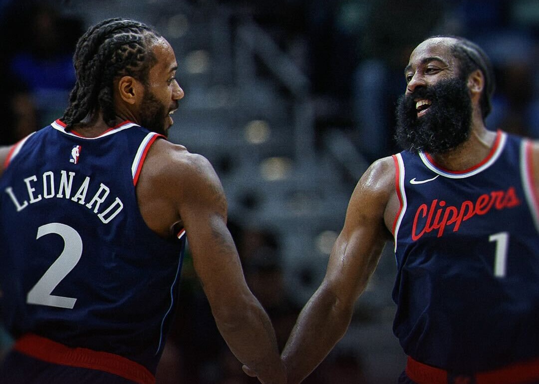 بسکتبال NBA - کوای لنرد و جیمز هاردن لس آنجلس کلیپرز 