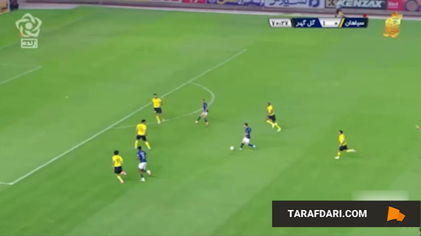 گل مهدی تیکدری به سپاهان (سپاهان 0-2 گل گهر)