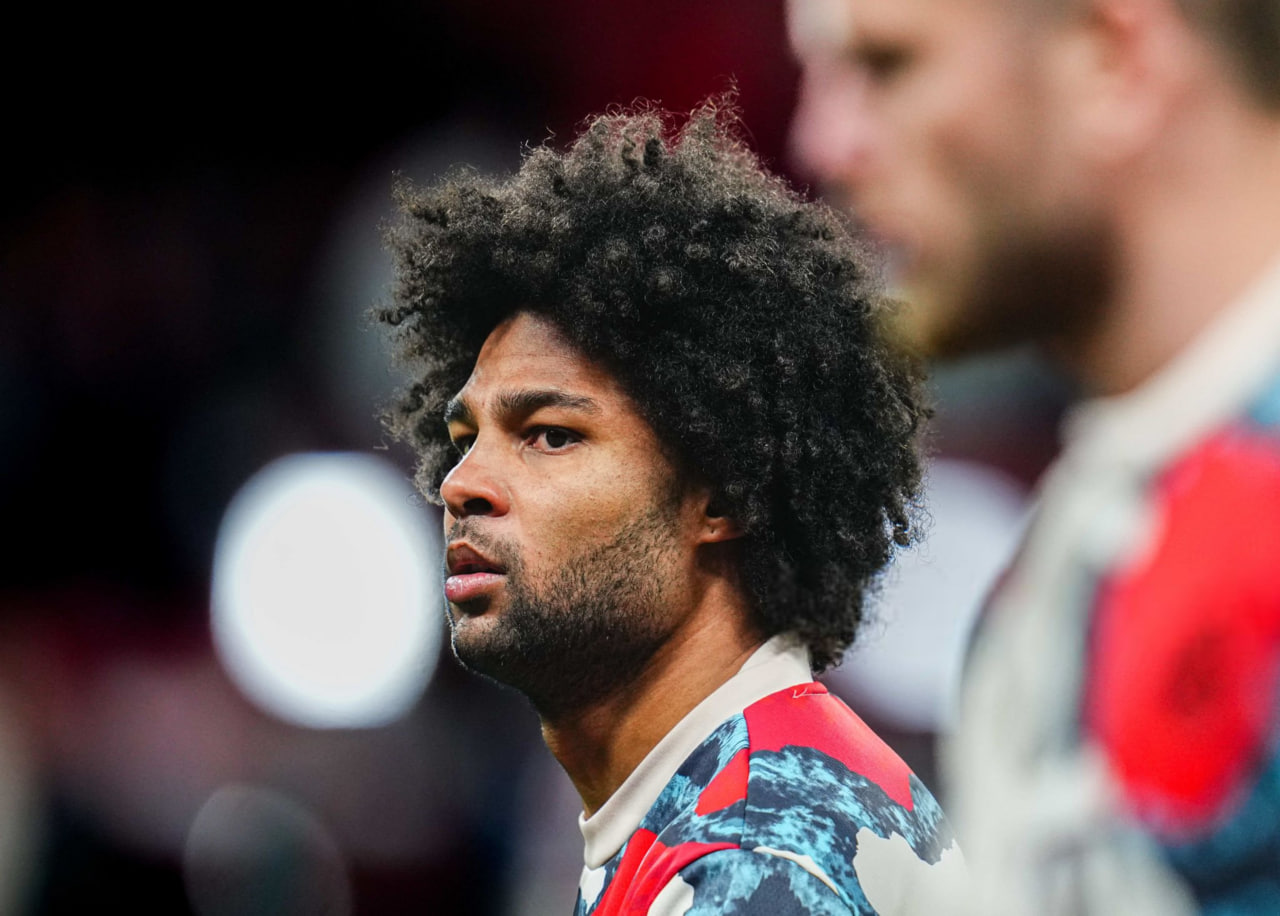 سرژ گنابری در بازی بایرلورکوزن و بایرن مونیخ در مرحلۀ یک‌هشتم نهایی لیگ قهرمانان اروپا؛ فصل 25-2024