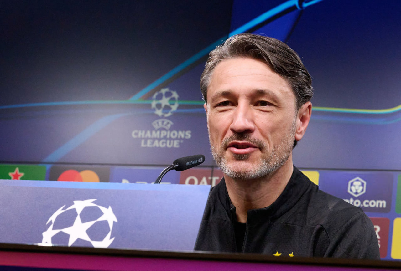 نیکو کواچ در کنفرانس خبری پیش از بازی دورتموند و بارسلونا در مرحلۀ یک‌چهارم نهایی لیگ قهرمانان اروپا؛ فصل 25-2024