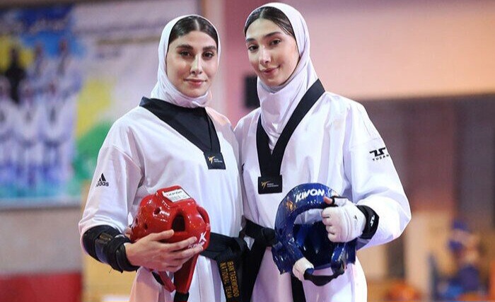 عکس از مبینا نعمت زاده و ناهید کیانی تکواندوکاران ایران