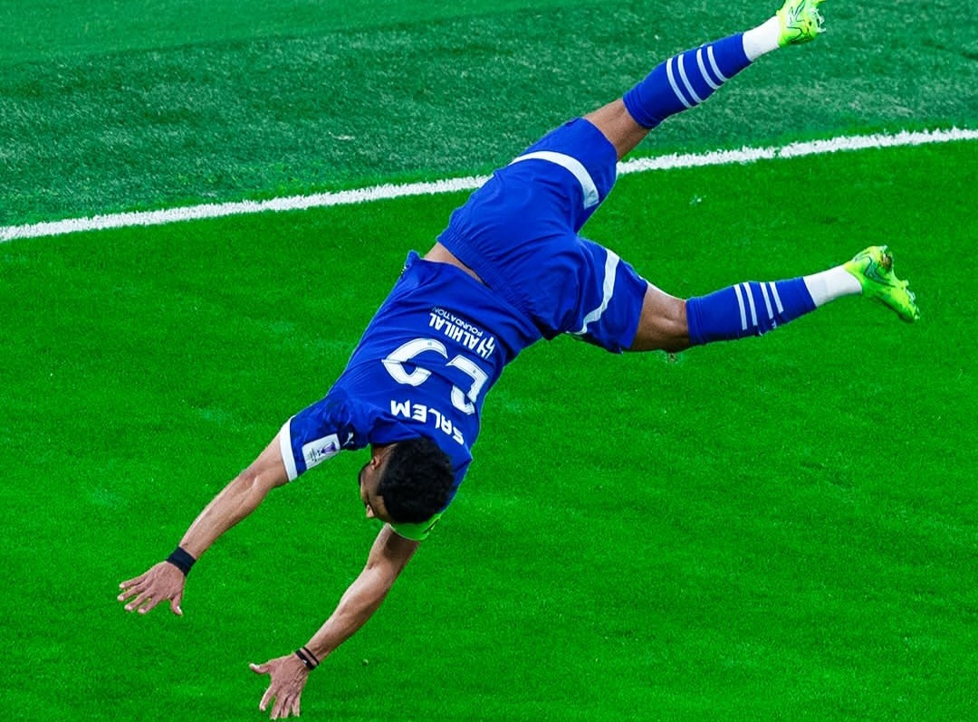 عکس از سالم الدوساری کاپیتان الهلال پس از گل به پرسپولیس