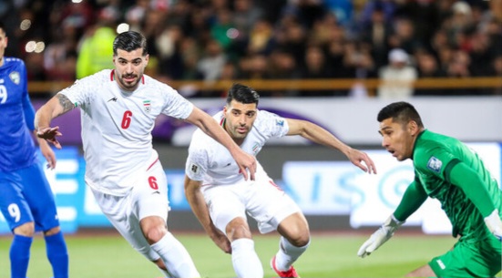 عکس از بازیکنان تیم ملی ایران در بازی با ازبکستان