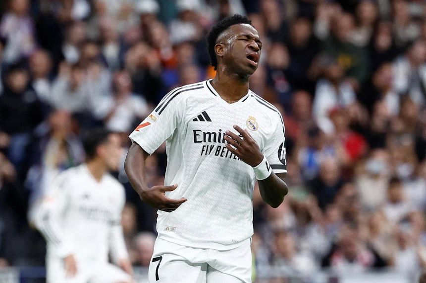 وینیسیوس جونیور در بازی رئال مادرید و والنسیا