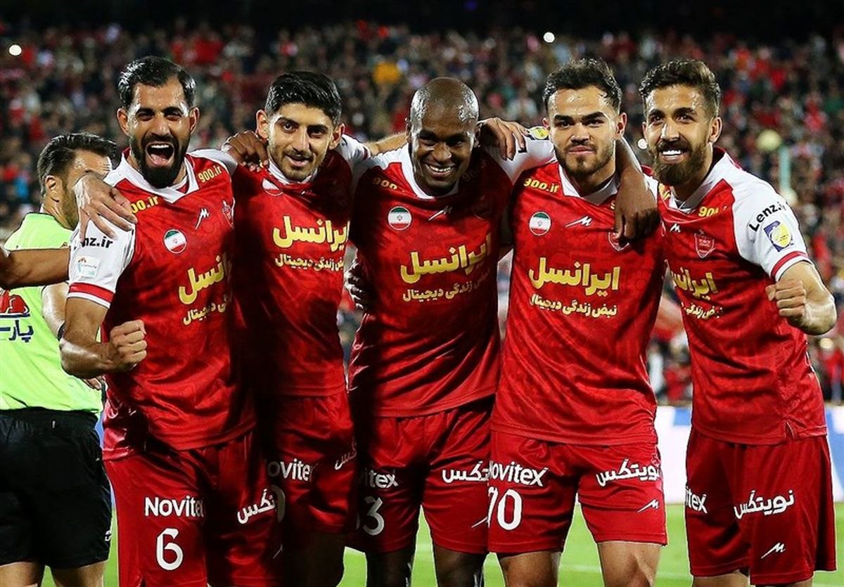 شادی بازیکنان پرسپولیس مقابل پیکان
