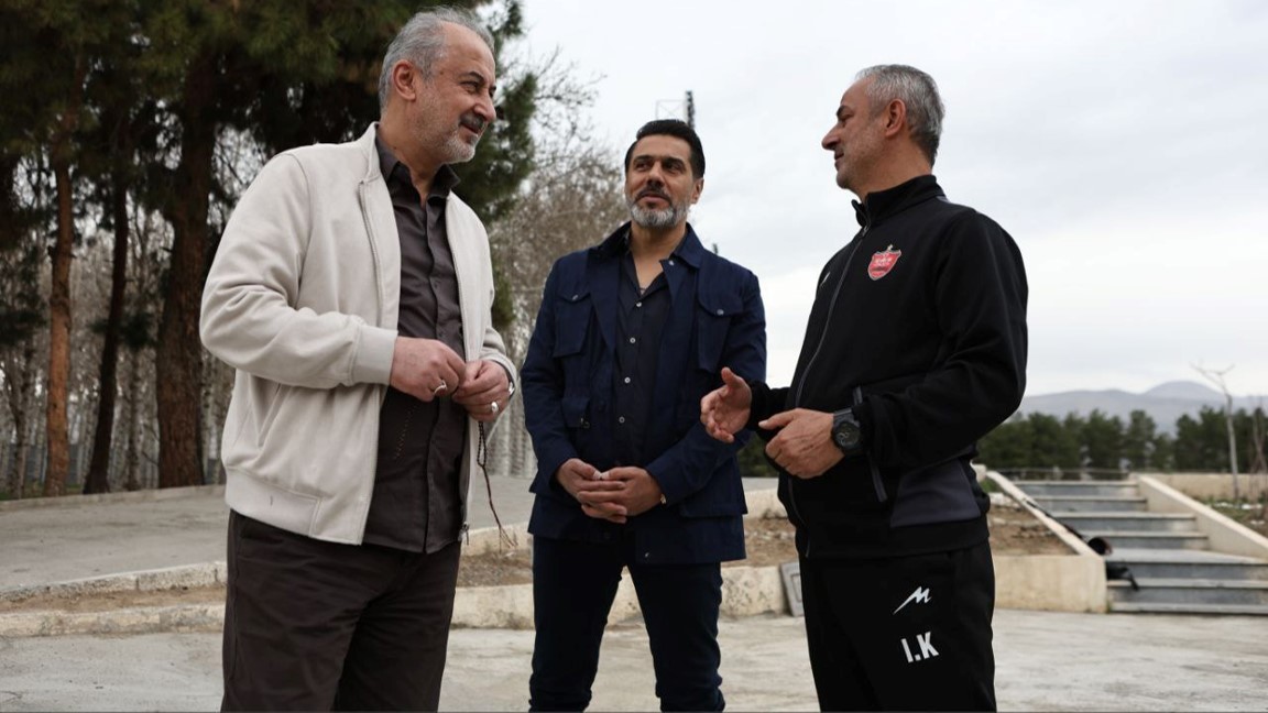 رضا درویش مدیرعامل پرسپولیس - افشین پیروانی سرپرست پرسپولیس - اسماعیل کارتال سرمربی پرسپولیس - لیگ برتر فوتبال ایران