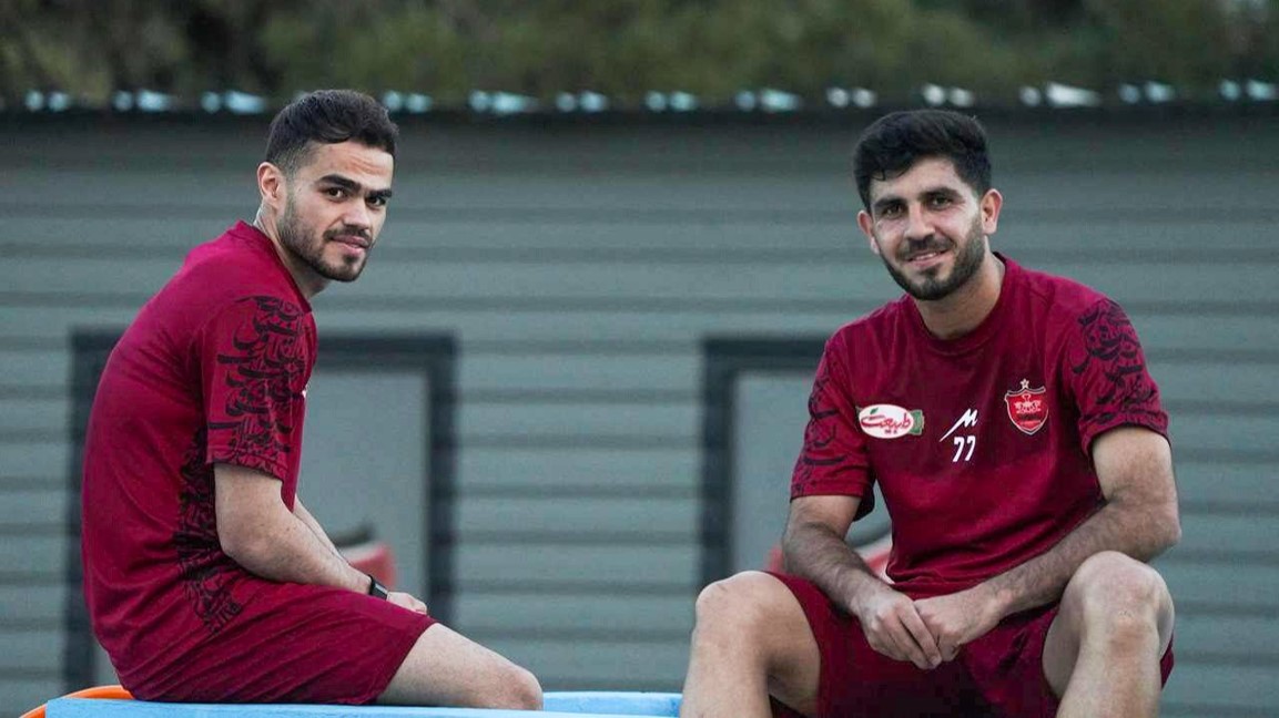 محمدخدابنده لو و اوستون ارونوف در تمرین باشگاه پرسپولیس