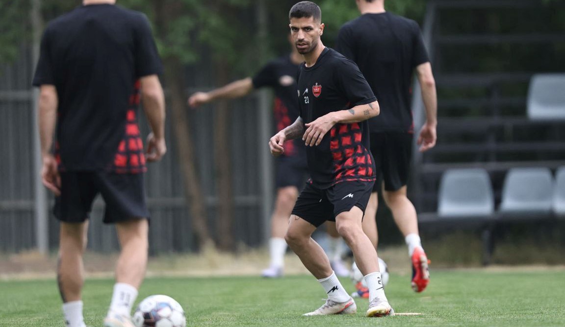 میلاد سرلک در تمرینات پرسپولیس