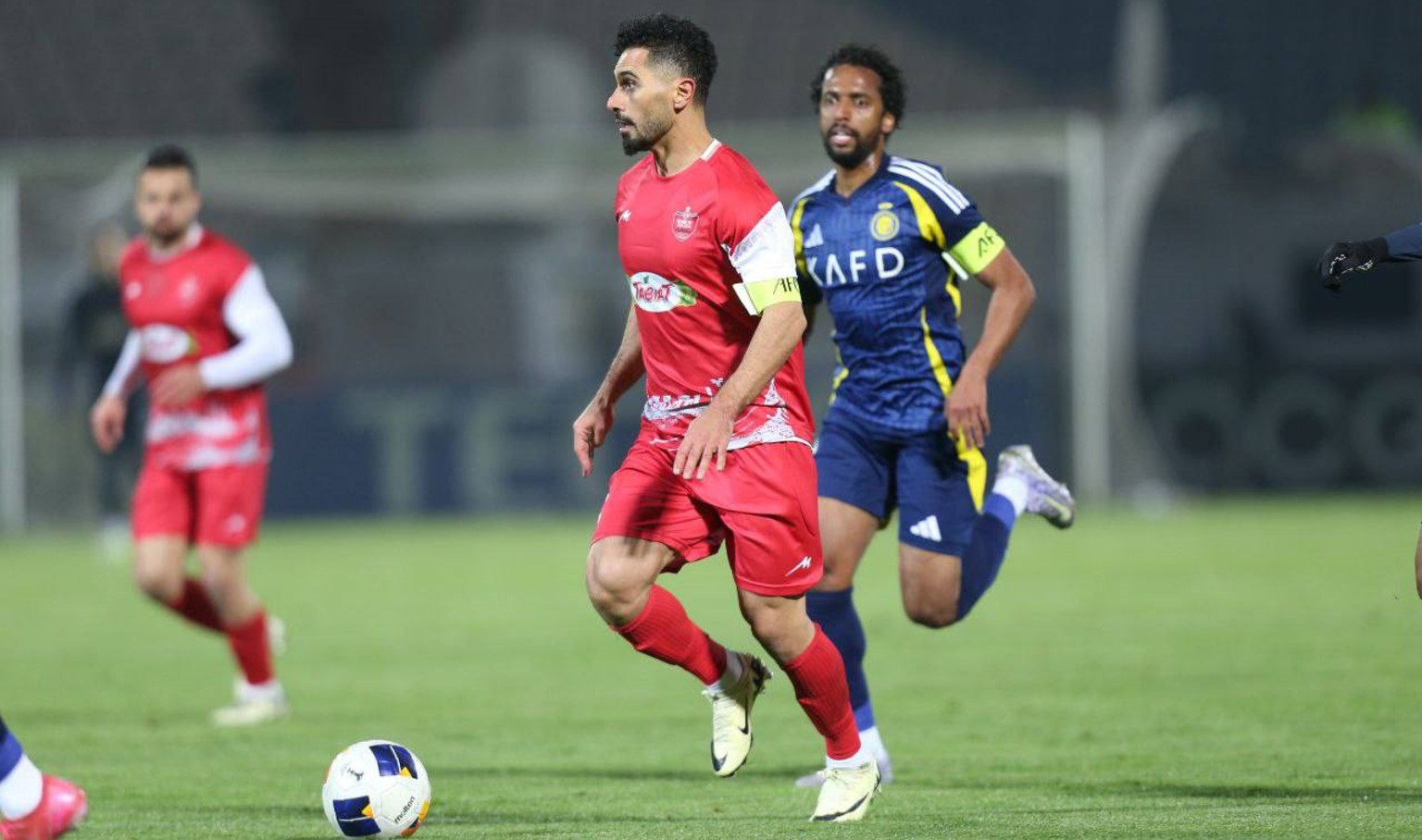 امید عالیشاه کاپیتان پرسپولیس در بازی لیگ نخبگان آسیا مقابل النصر عربستان