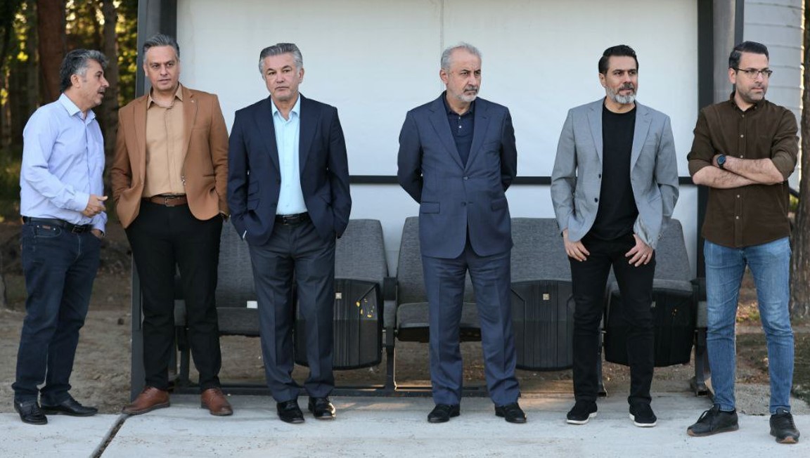 افشین پیروانی، رضا درویش، رضا شاهرودی و حمید استیلی در تمرینات پرسپولیس