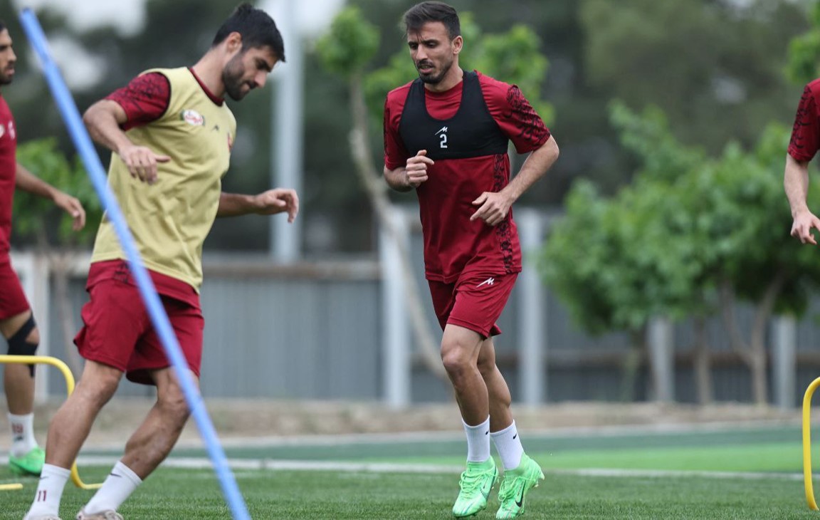 سعید صادقی در تمرینات پرسپولیس