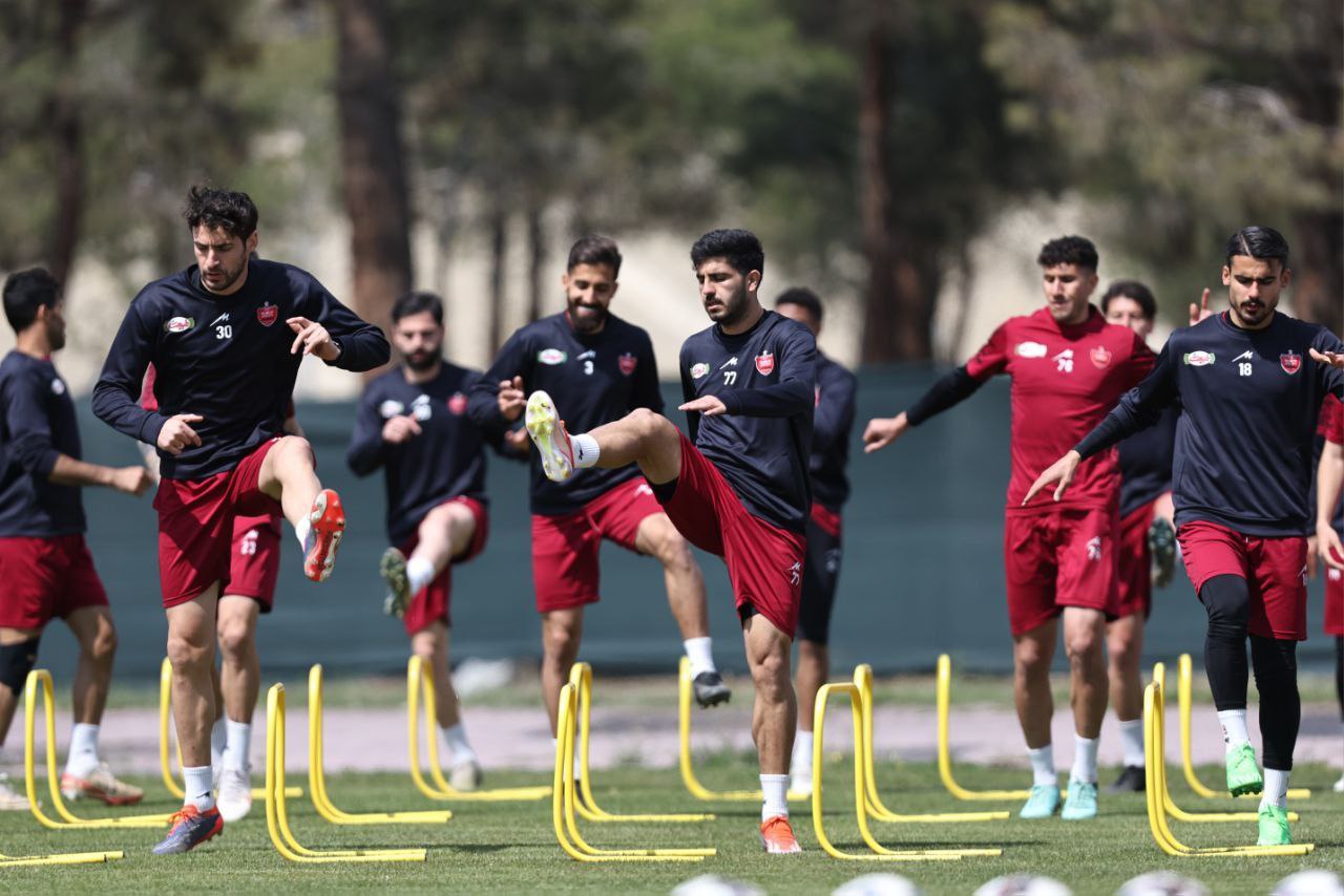 تمرین باشگاه پرسپولیس با بازیکنان این تیم
