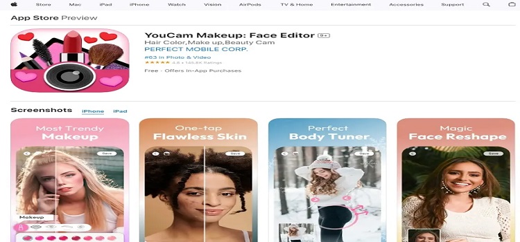 YouCam Makeup نرم افزار پرو مجازی لباس برای اندروید و آیفون
