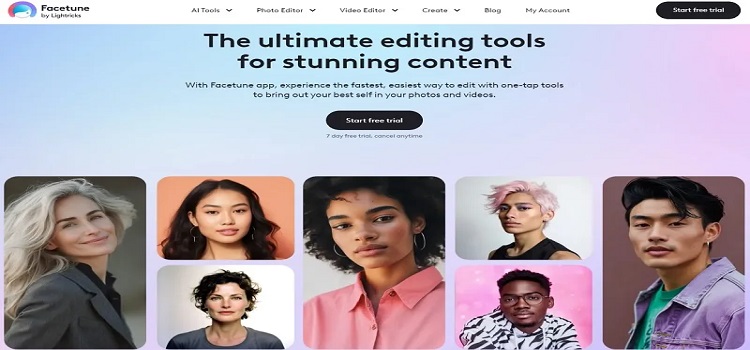 تغییر لباس با هوش مصنوعی آنلاین Facetune