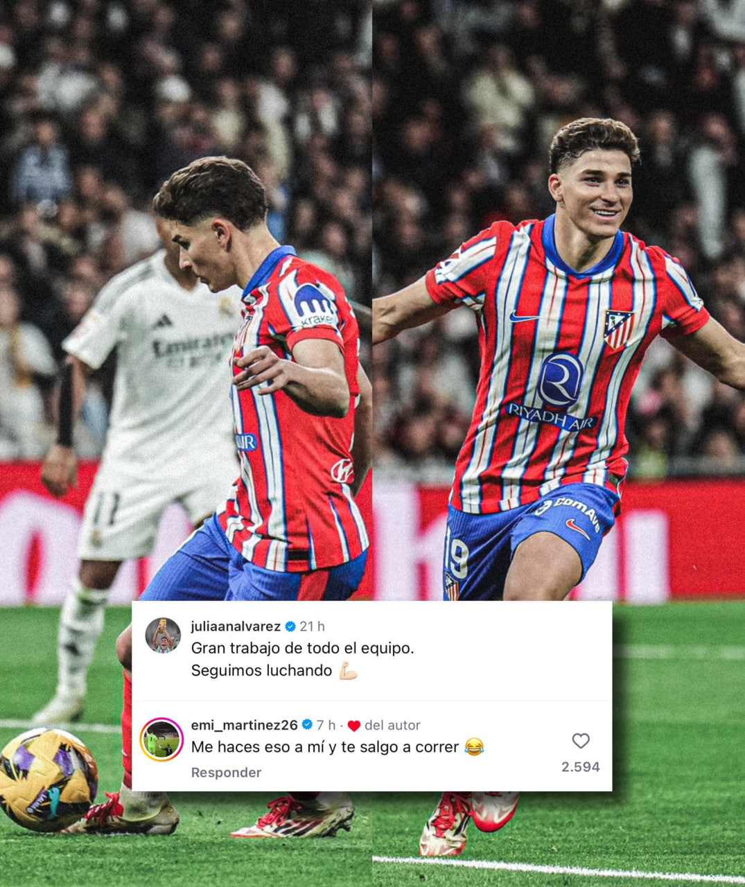 پنالتی چیپ خولیان آلوارز به تیبو کورتوا