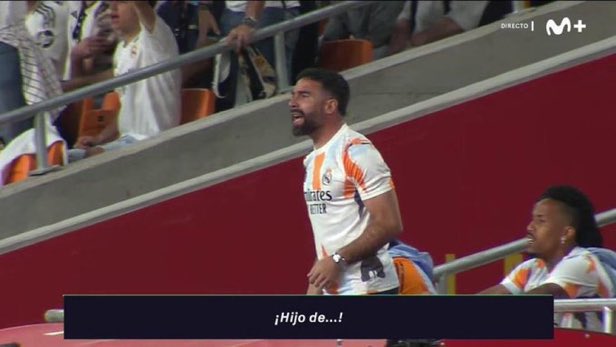 فحش ناموسی دنی کارواخال به داور مسابقه رئال مادرید و بارسلونا در فینال کوپا دل ری 