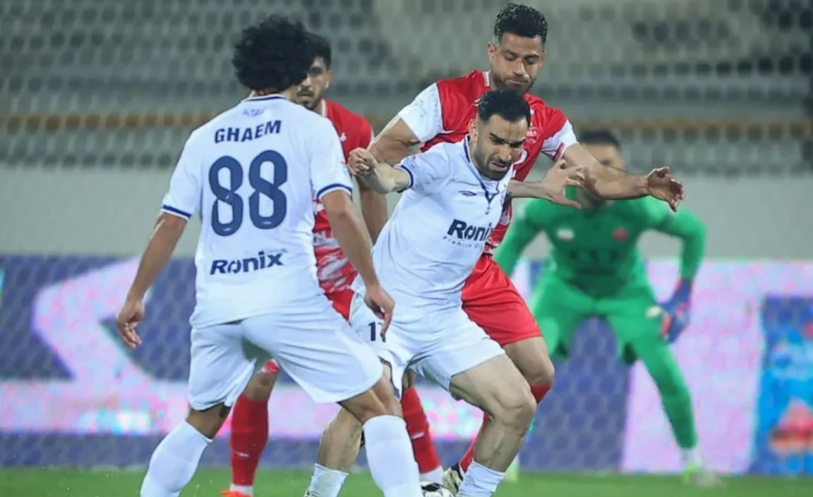 رضا جعفری بازیکن ملوان در بازی ملوان و پرسپولیس